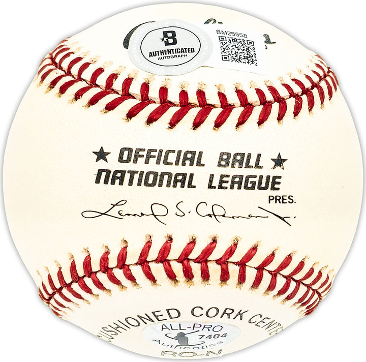 Don Blasingame Autographed NL Baseball St. Louis Cardinals Beckett QR #BM25558 Image 2
