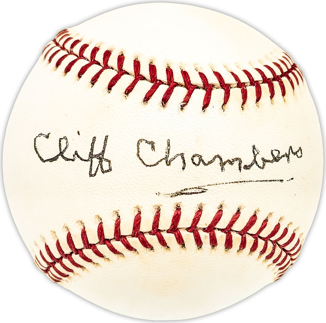 Cliff Chambers Autographed NL Baseball St. Louis Cardinals Beckett QR #BM25211 Image 1