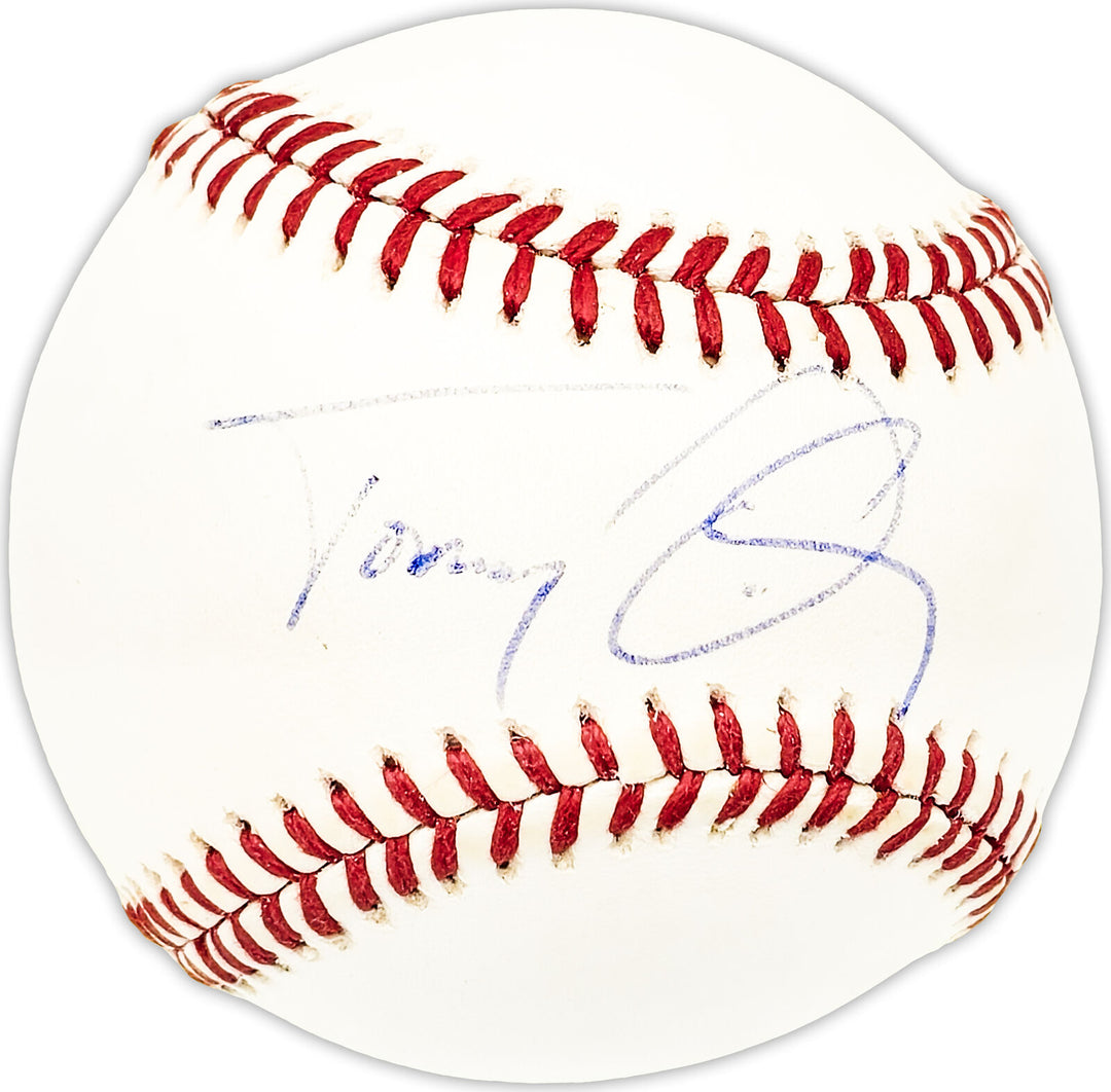 Tom Tommy Dunbar Autographed AL Baseball Texas Rangers Beckett QR #BM25191 Image 1