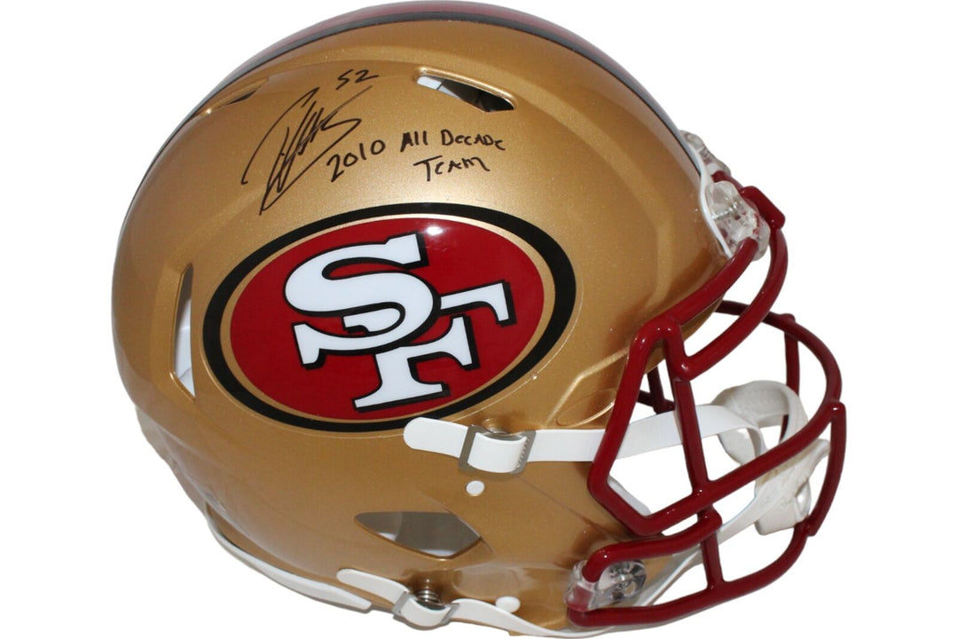 Patrick Willis Autographed San Francisco 49ers TB Pro Helmet Insc. Beckett 44054 Image 1