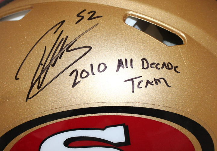 Patrick Willis Autographed San Francisco 49ers TB Pro Helmet Insc. Beckett 44054 Image 2