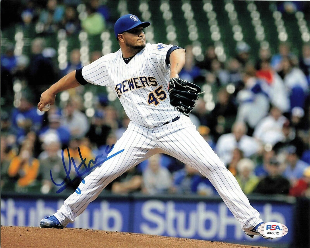 Jhoulys Chacin signed 8x10 photo PSA/DNA Milwaukee Brewers Autographed Image 1