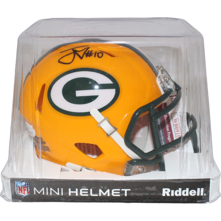 Jordan Love Autographed/Signed Green Bay Packers Mini Helmet JSA 43217 Image 5