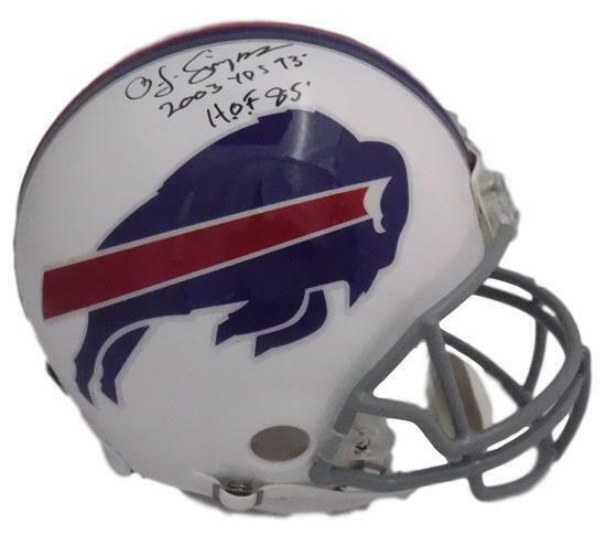 O.J. Simpson Autographed Buffalo Bills Proline Helmet 2003 YDs & HOF JSA 20819 Image 1