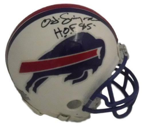 O.J. Simpson Autographed/Signed Buffalo Bills 76-82 Mini Helmet HOF JSA 20814 Image 1
