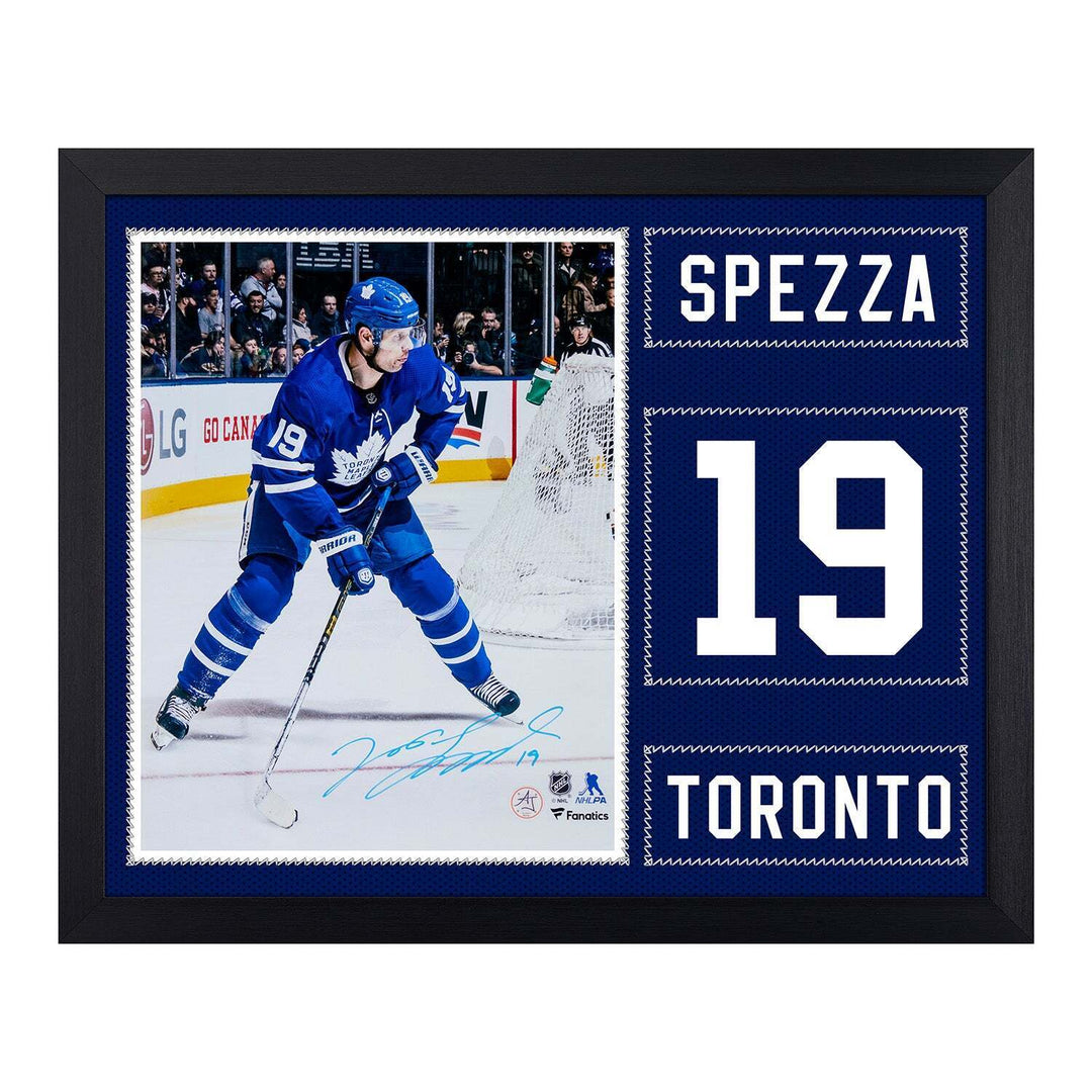 Jason Spezza Autographed Toronto Maple Leafs Uniform Graphic 19x23 Frame Image 1