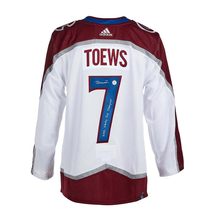 Devon Toews Signed Colorado Avalanche 2022 Stanley Cup adidas Jersey Image 1