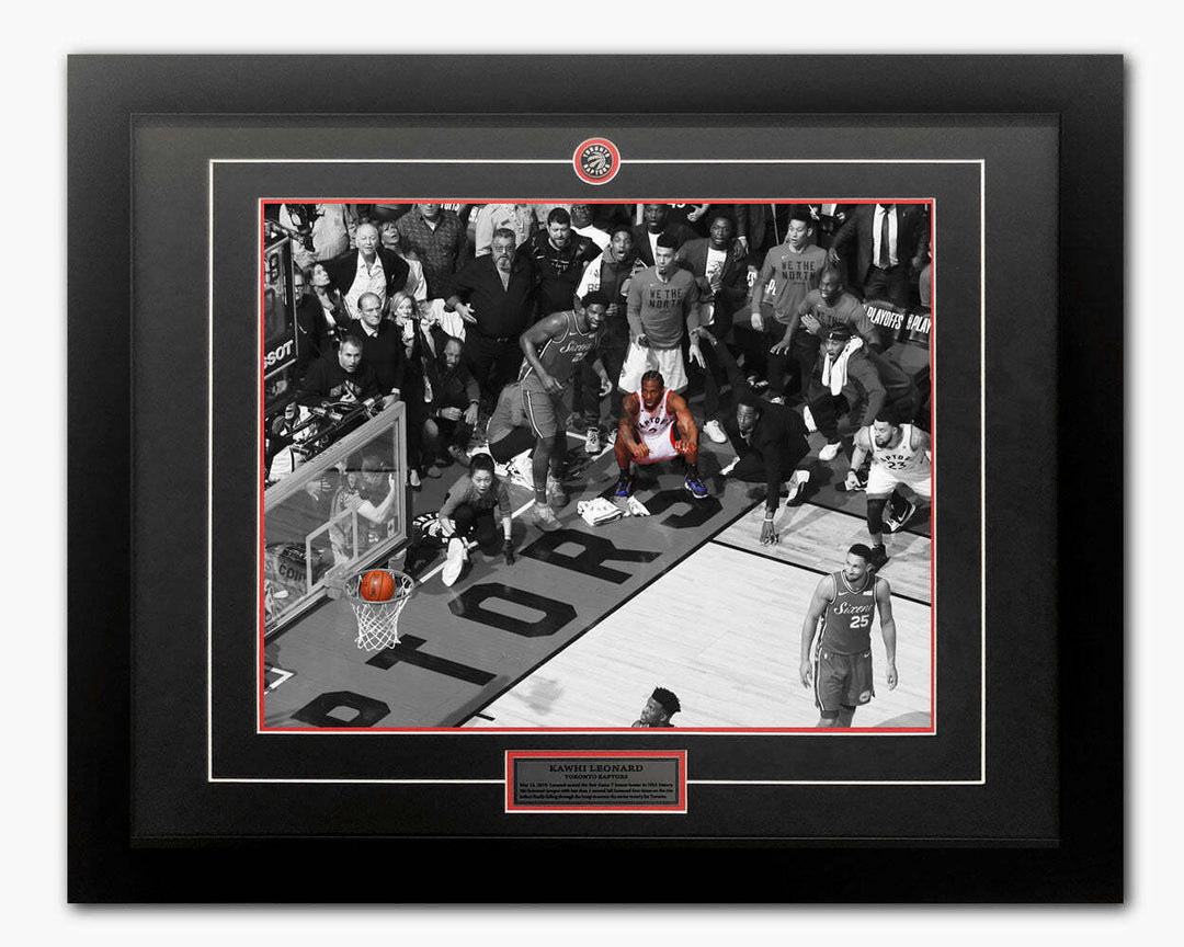 Kawhi Leonard Toronto Raptors Playoff Game Winner 26x32 Frame Image 1