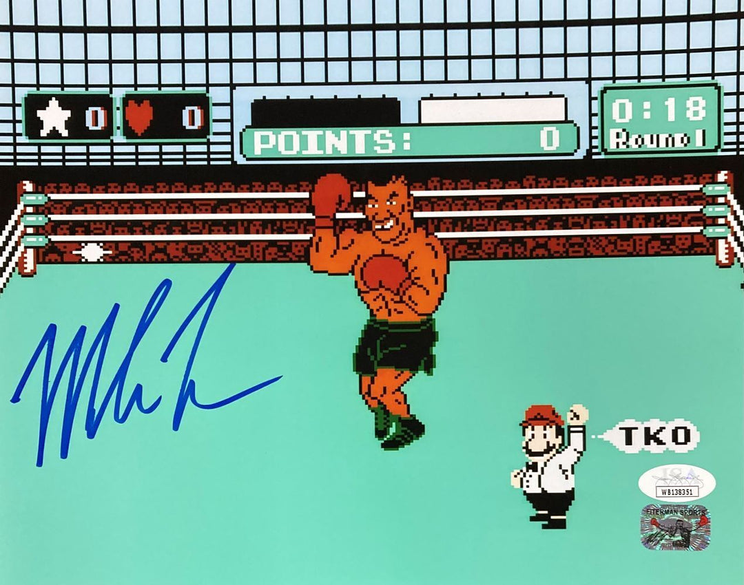 Mike Tyson Signed 8x10 Boxing Punch Out Photo JSA ITP Image 1