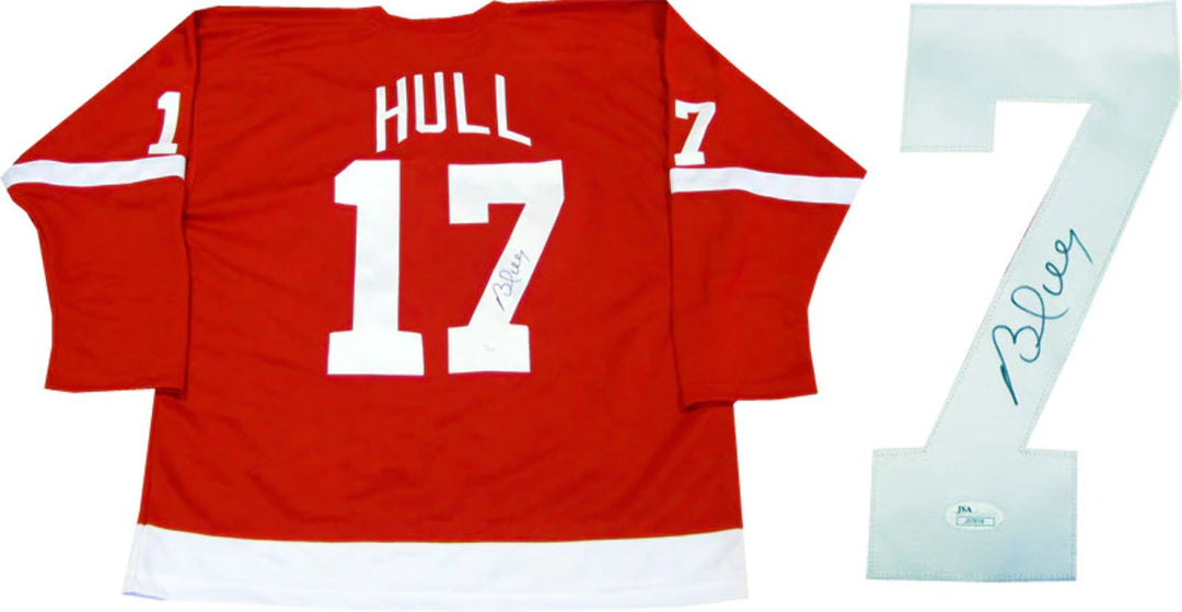 Brett Hull Autographed Detroit Red Wings Jersey (JSA) Image 1