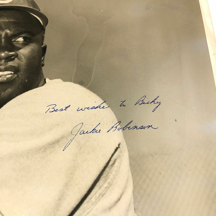 Jackie Robinson Signed 11x14 photo PSA/DNA Brooklyn Dodgers Auto 8 LOA Image 2
