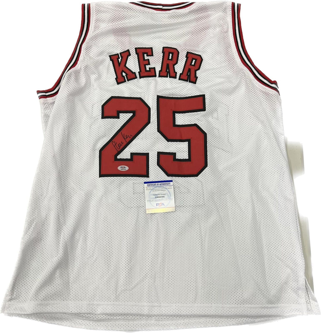 Steve Kerr Signed Jersey PSA/DNA Chicago Bulls Michael Jordan Image 1