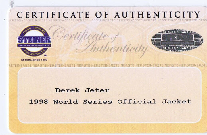 1998 World Series Yankees Team Signed Jacket 26 Auto Rivera Posada Jeter STEINER Image 11