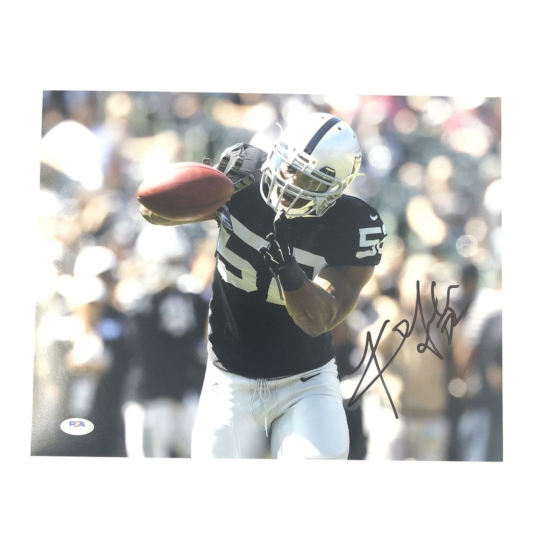 Khalil Mack signed 11x14 photo PSA/DNA Oakland Raiders Bears Autographed Image 1