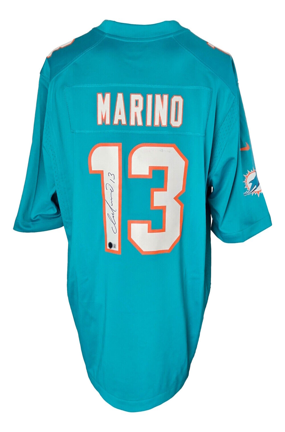 Dan Marino Signed Miami Dolphins Teal Nike Game Jersey BAS ITP 1W390343 Image 1
