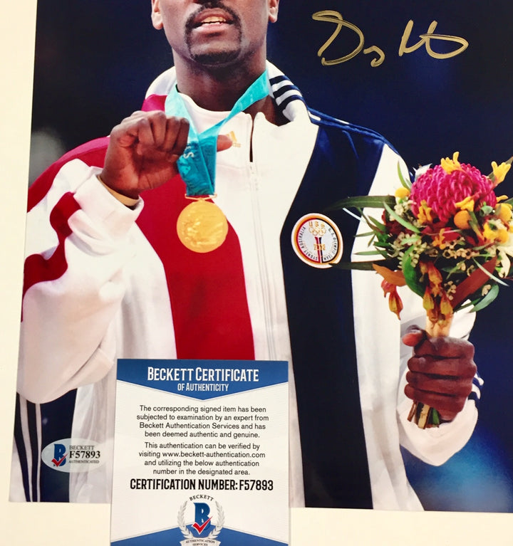 GARY PAYTON 1996 Team USA Gold autograph signed 8x10 Photo  Beckett BAS COA Image 2