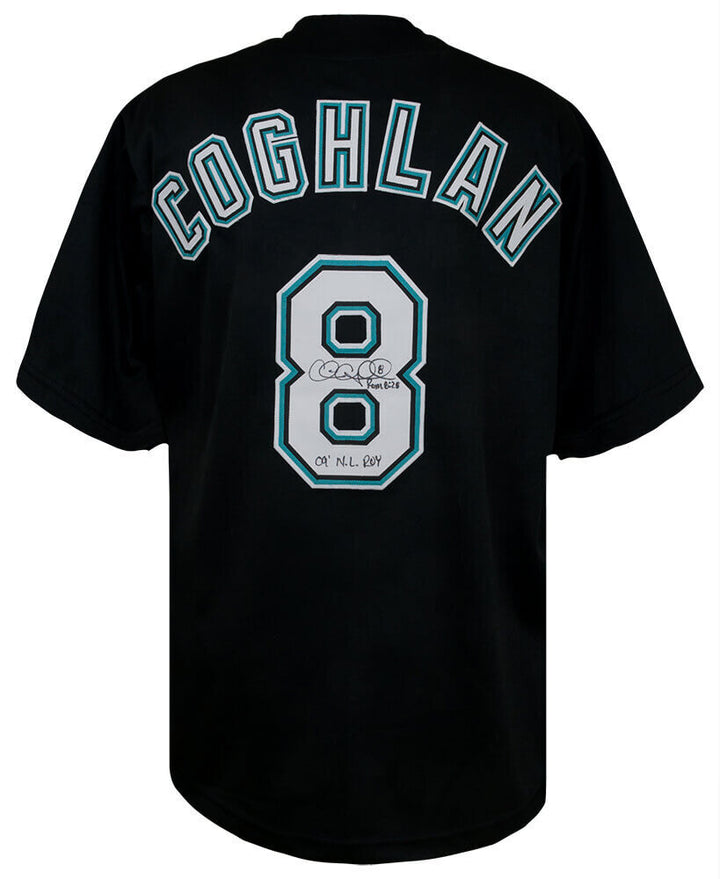 Chris Coghlan (MARLINS) Signed Black Custom Baseball Jersey w/09 NL ROY - SS COA Image 1