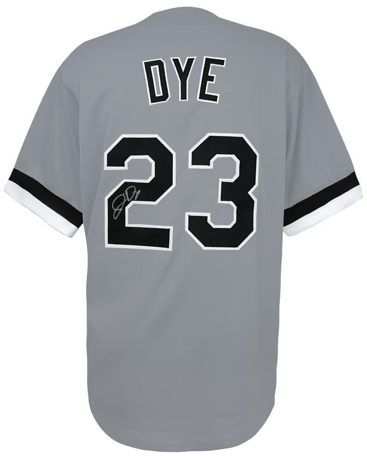 Jermaine Dye (WHITE SOX) Signed Gray Custom Baseball Jersey - (SCHWARTZ COA) Image 1