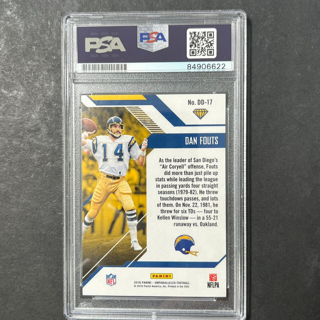 2016 Panini Unparalleled #DD-17 Dan Fouts Signed Card AUTO PSA Slabbed Chargers Image 2