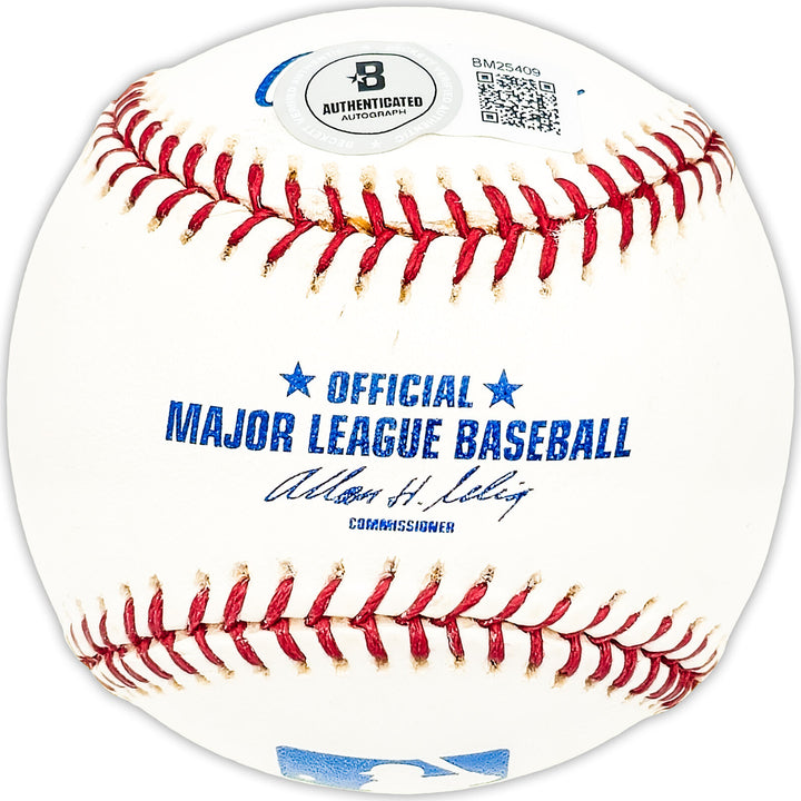 Dave Niehaus Autographed MLB Baseball Mariners "HOF 2008" Beckett QR #BM25409 Image 2