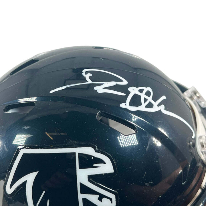 Deion Sanders Signed Atlanta Falcons Speed Mini Football Helmet (Beckett) Image 2