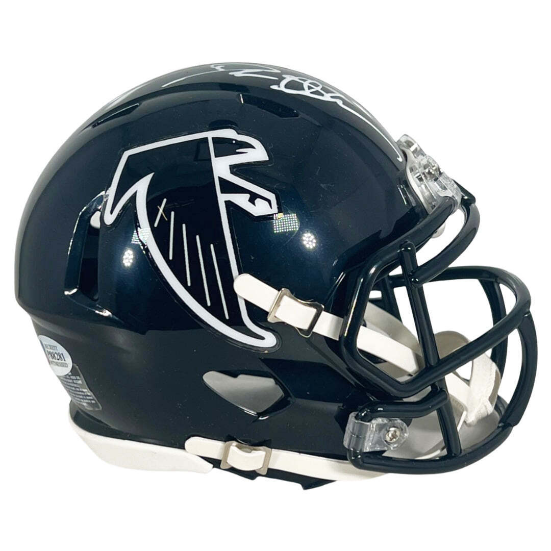 Deion Sanders Signed Atlanta Falcons Speed Mini Football Helmet (Beckett) Image 3