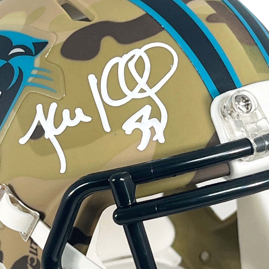 Luke Kuechly Signed Carolina Panthers Camo Speed Mini Football Helmet (Beckett) Image 2
