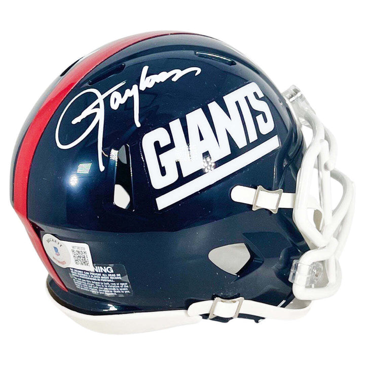 Lawrence Taylor Signed New York Giants Throwback 81-99 Speed Mini Football Helme Image 1