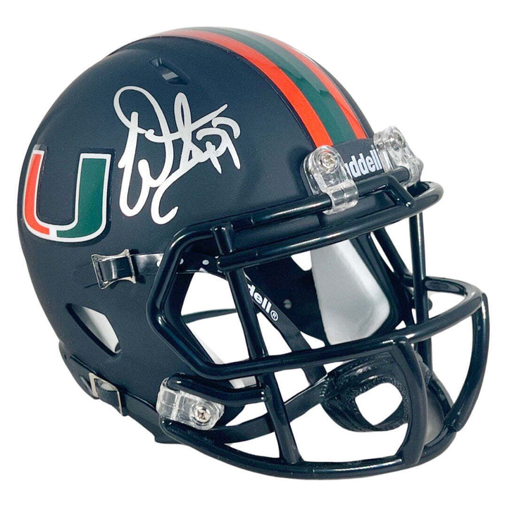 Warren Sapp Signed Miami Hurricanes Speed Mini Football Helmet (Beckett) Image 1