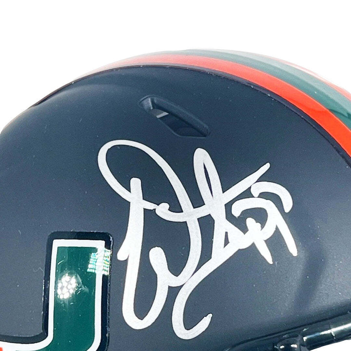 Warren Sapp Signed Miami Hurricanes Speed Mini Football Helmet (Beckett) Image 2