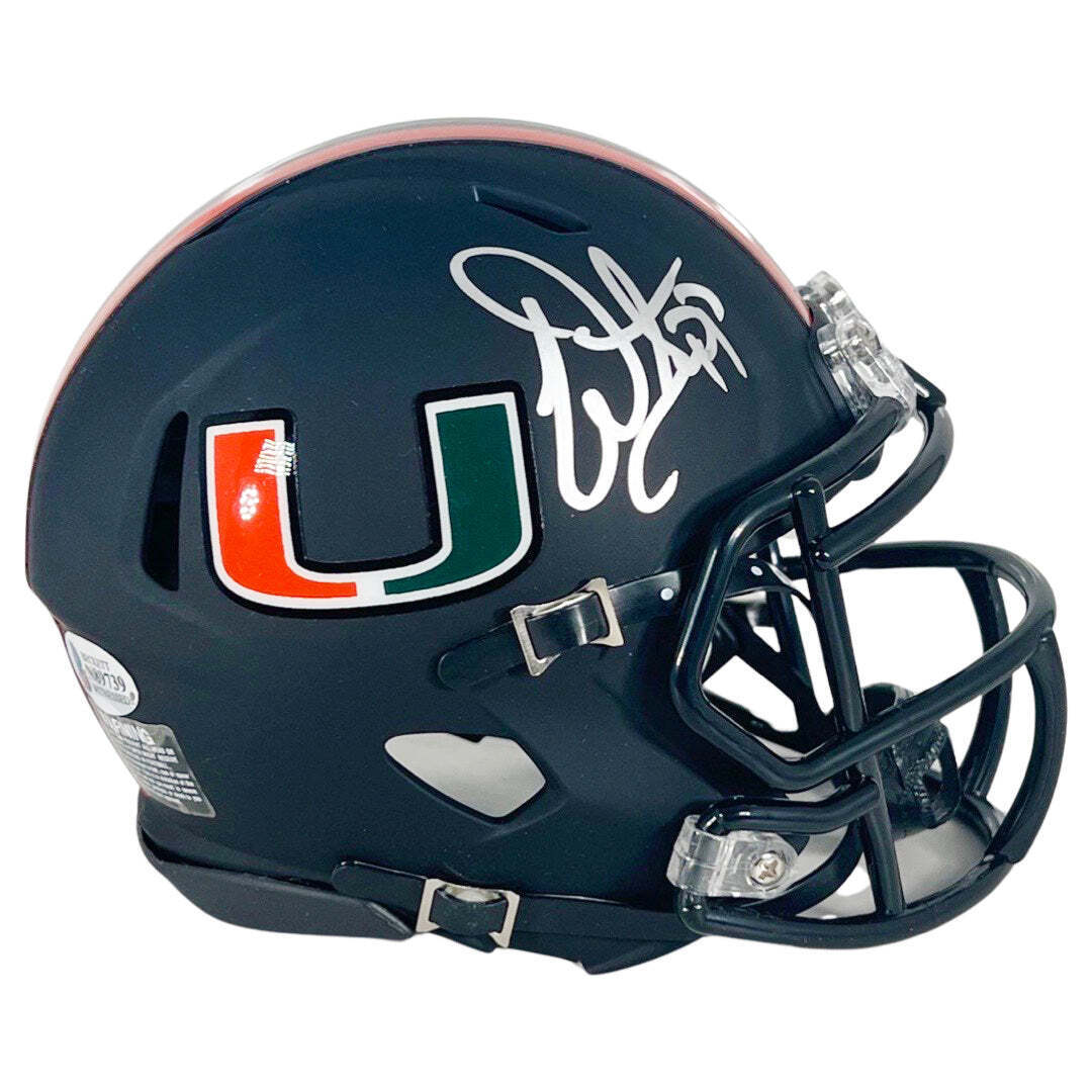 Warren Sapp Signed Miami Hurricanes Speed Mini Football Helmet (Beckett) Image 3