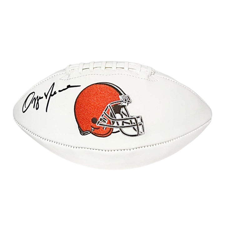 Ozzie Newsome Signed Cleveland Browns Official NFL Team Logo Football (Beckett) Image 1
