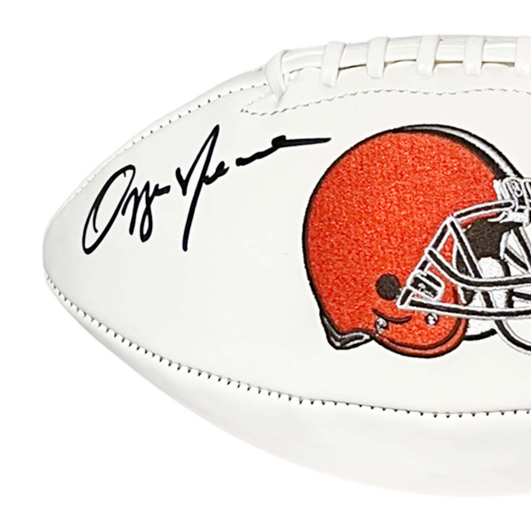 Ozzie Newsome Signed Cleveland Browns Official NFL Team Logo Football (Beckett) Image 2