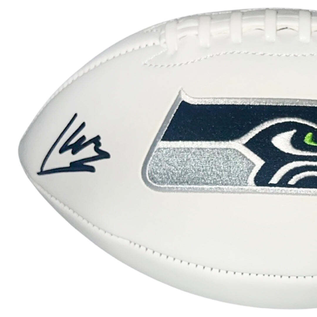 Kenneth Walker III Signed Seattle Seahawks Official NFL Team Logo White Football Image 2