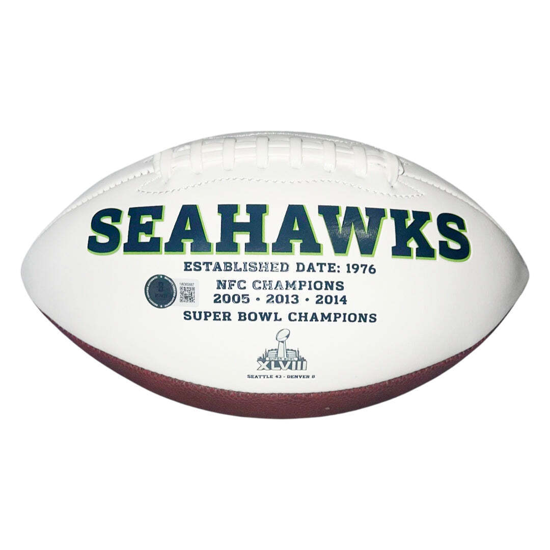 Kenneth Walker III Signed Seattle Seahawks Official NFL Team Logo White Football Image 3