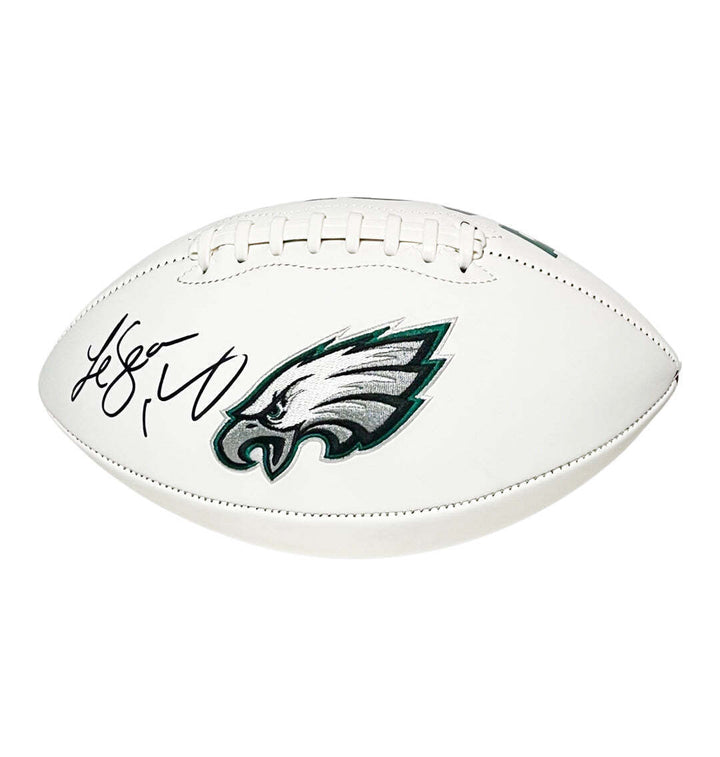 LeSean McCoy Signed Philadelphia Eagles Official NFL Team Logo White Football (B Image 1
