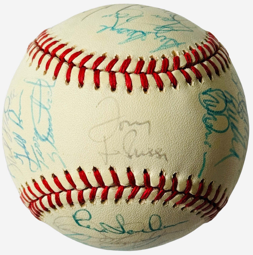 1989 Oakland Athletics Team Signed Baseball Image 1