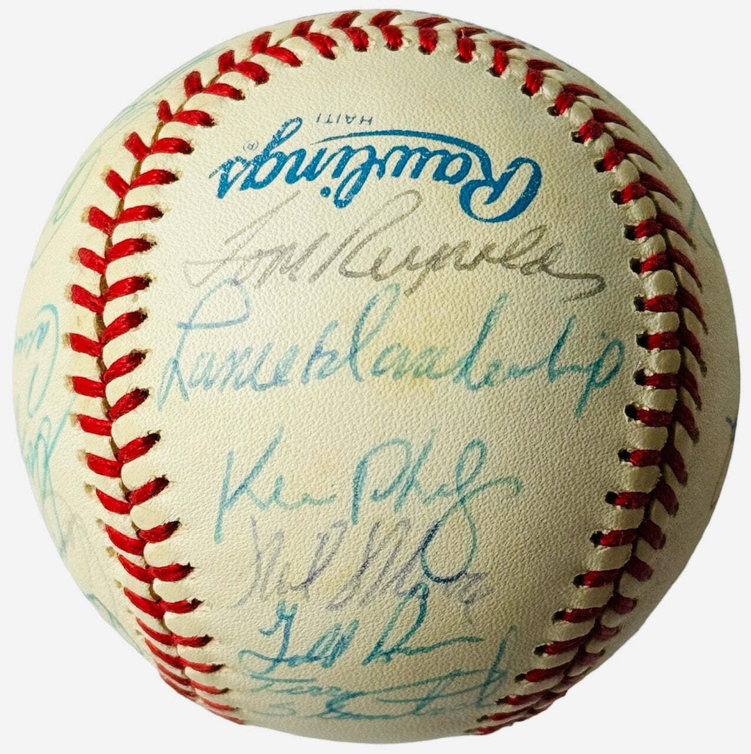 1989 Oakland Athletics Team Signed Baseball Image 3