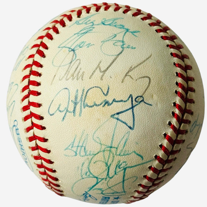 1989 Oakland Athletics Team Signed Baseball Image 4