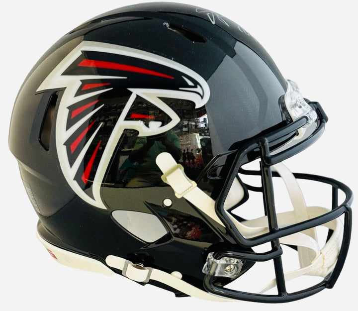 Devonta Freeman Autographed Atlanta Falcons Authentic Full Size Helmet (JSA) Image 3