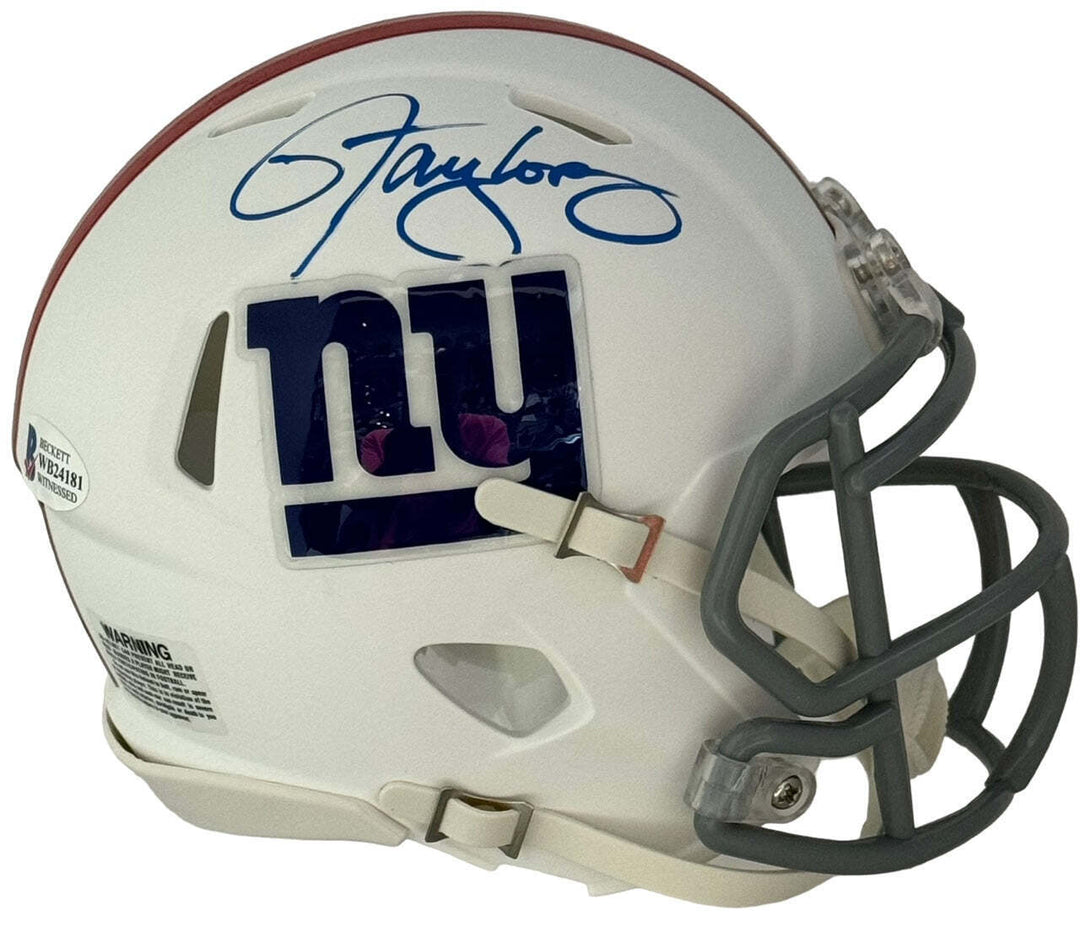 Lawrence Taylor Autographed New York Giants Mini Helmet (Beckett Witnessed) Image 1