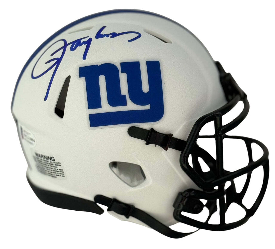 Lawrence Taylor Autographed New York Giants Eclipse Mini Helmet (Beckett Witness Image 1