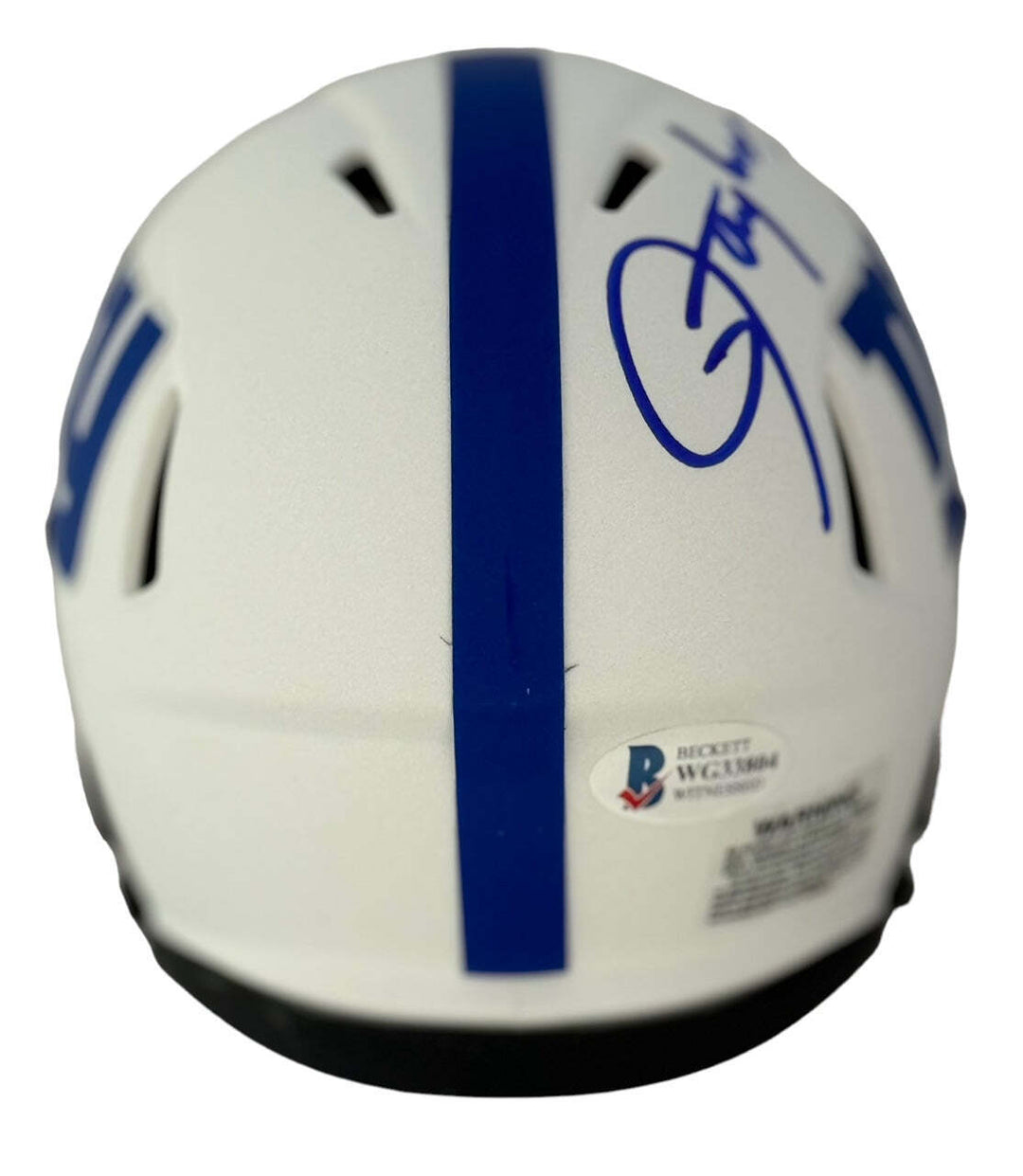 Lawrence Taylor Autographed New York Giants Eclipse Mini Helmet (Beckett Witness Image 2