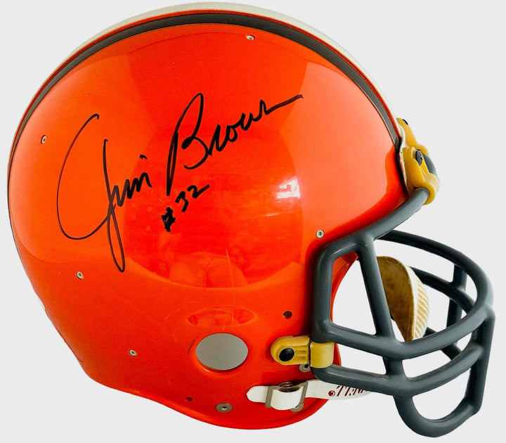 Jim Brown Autographed Cleveland Browns Full Size Authentic Helmet (JSA) Image 1