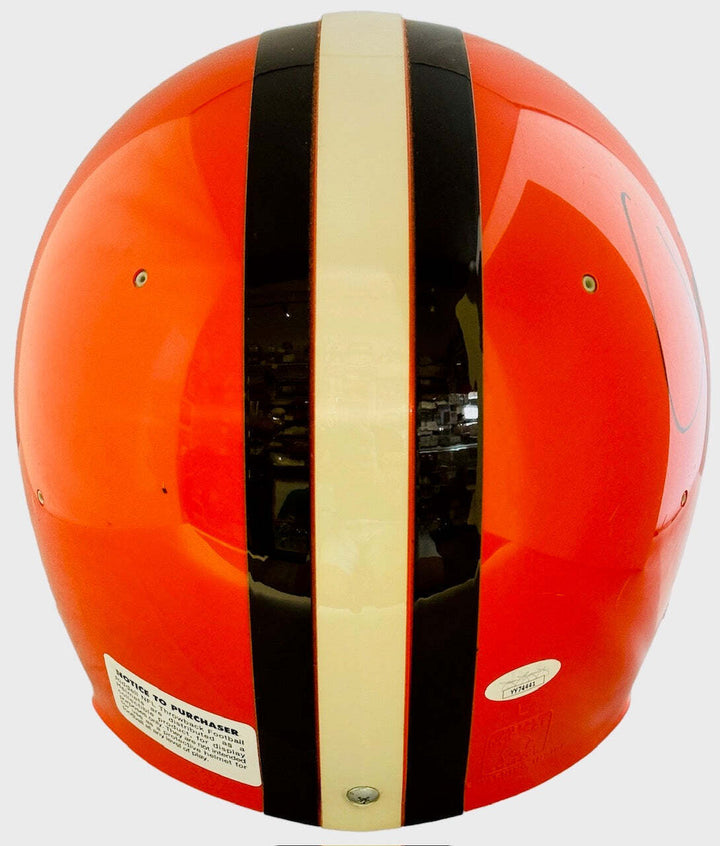 Jim Brown Autographed Cleveland Browns Full Size Authentic Helmet (JSA) Image 3
