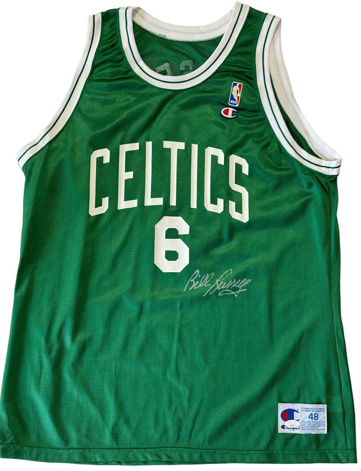 Bill Russell Autographed Green Boston Celtics Champion Jersey (JSA) Image 1
