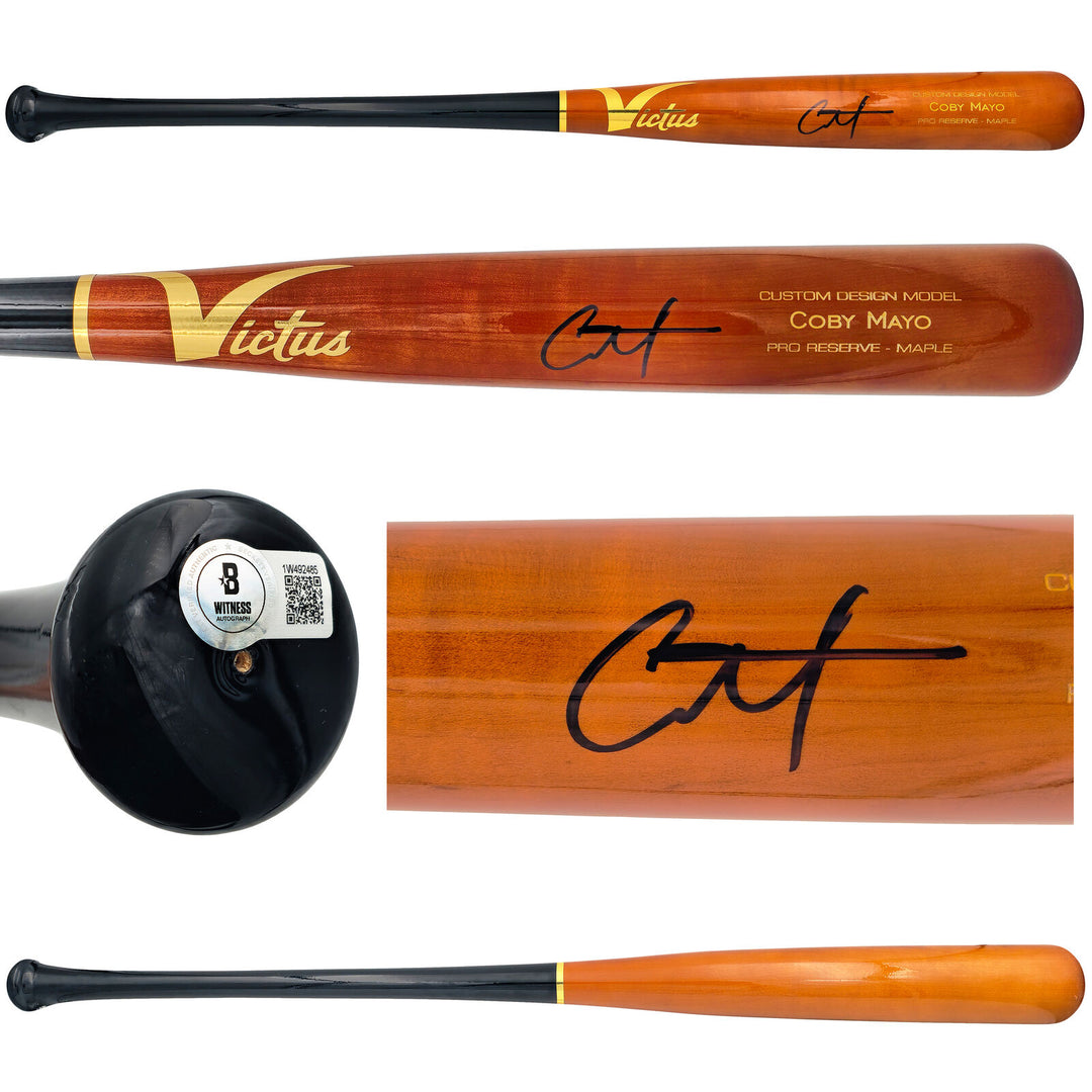 COBY MAYO AUTOGRAPHED VICTUS PLAYER MODEL BASEBALL BAT ORIOLES BECKETT 225833 Image 1