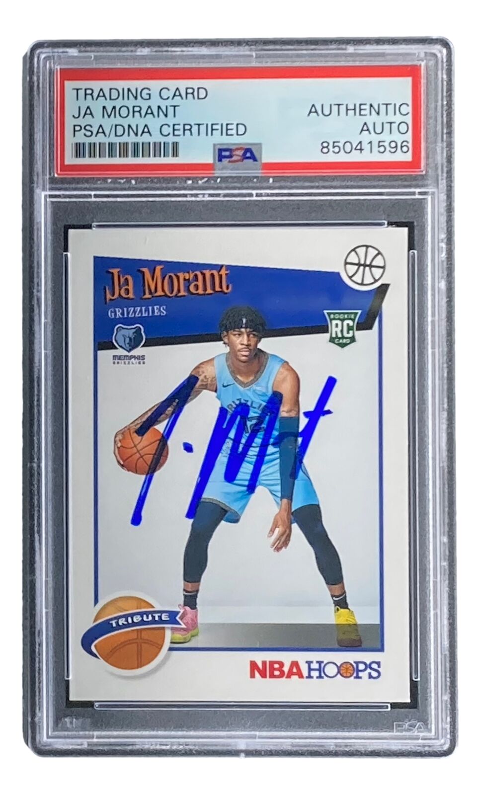 Ja Morant Signed 2019/20 Panini Hoops #297 Grizzlies Rookie Card PSA/DNA Image 1