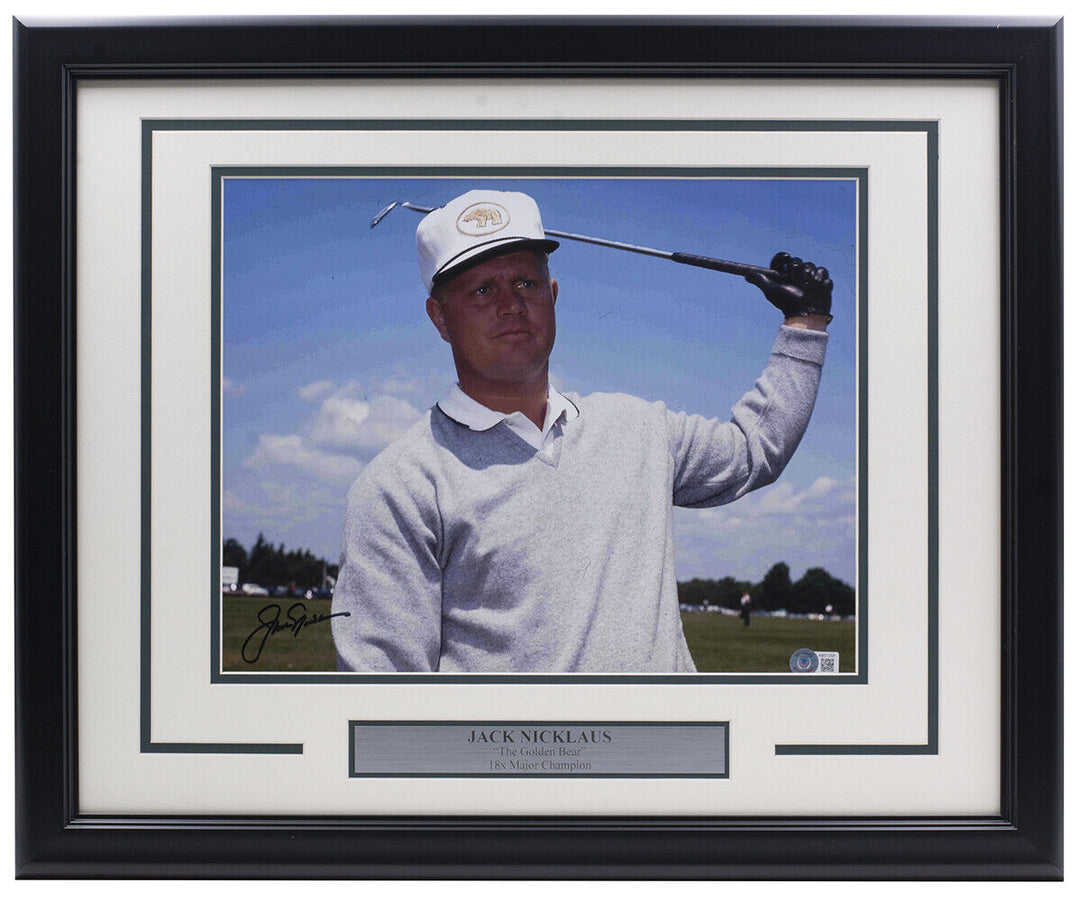 Jack Nicklaus Signed Framed 11x14 Golf Photo BAS LOA AB51358 Image 1