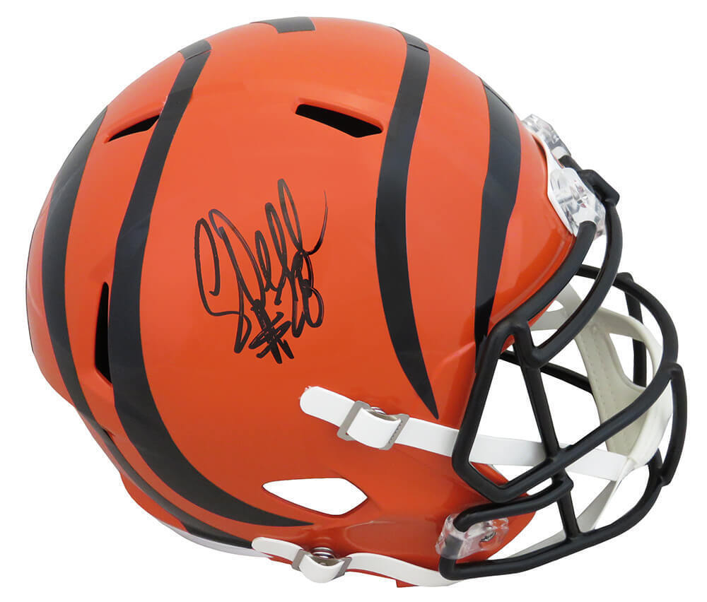 Corey Dillon Signed Cincinnati Bengals Riddell F/S Speed Replica Helmet - SS COA Image 1
